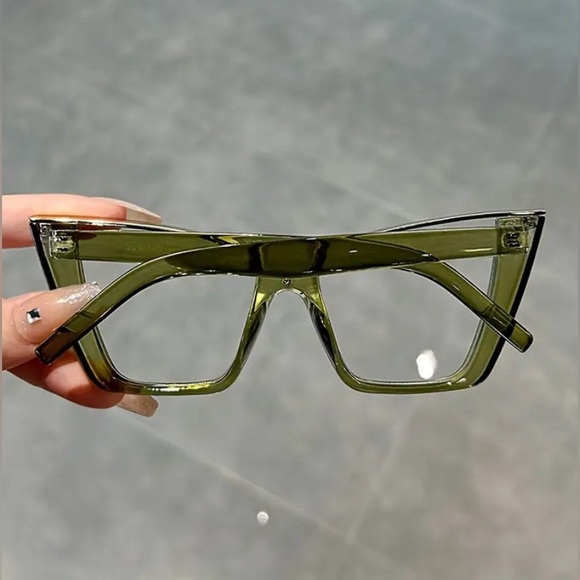 Vintage Cat Eye Glasses Transparent Lens Computer Glasses - Picture 2 of 6